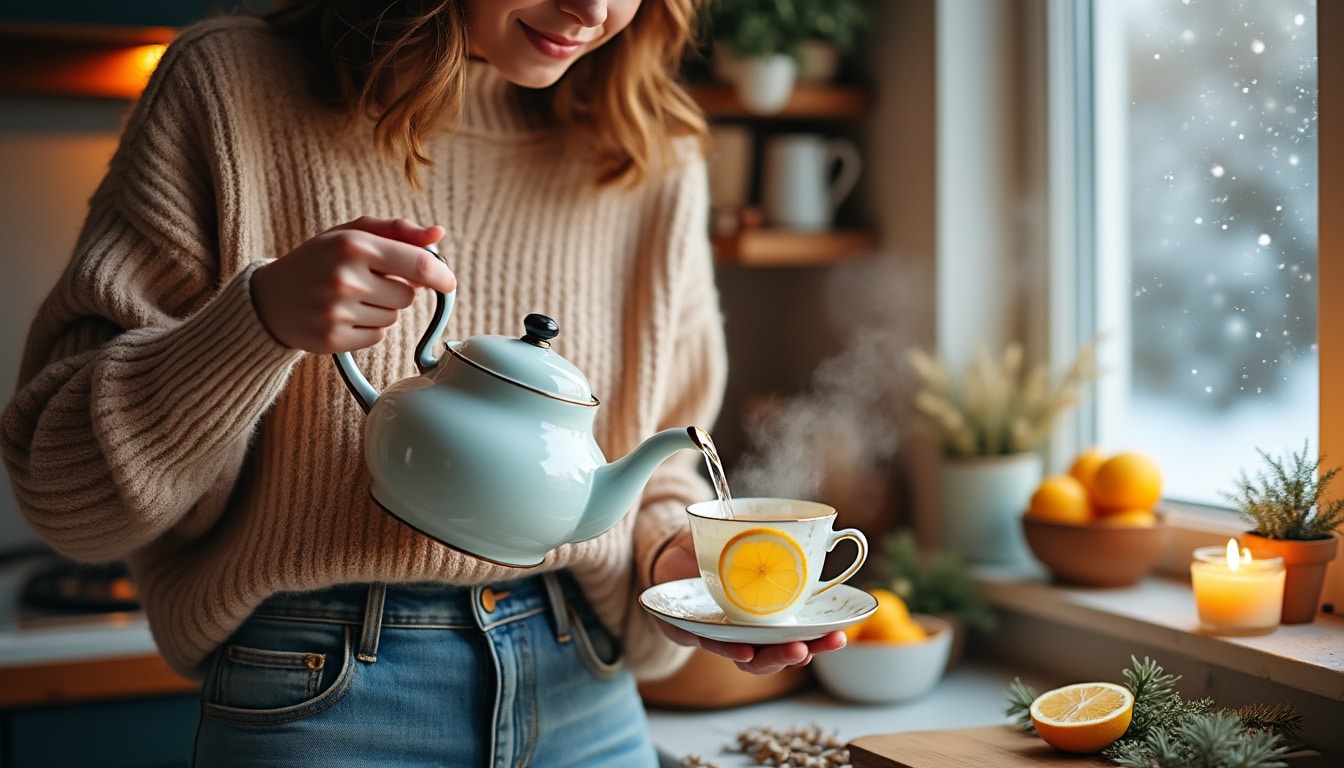 Les bienfaits du th&eacute; au citron le matin