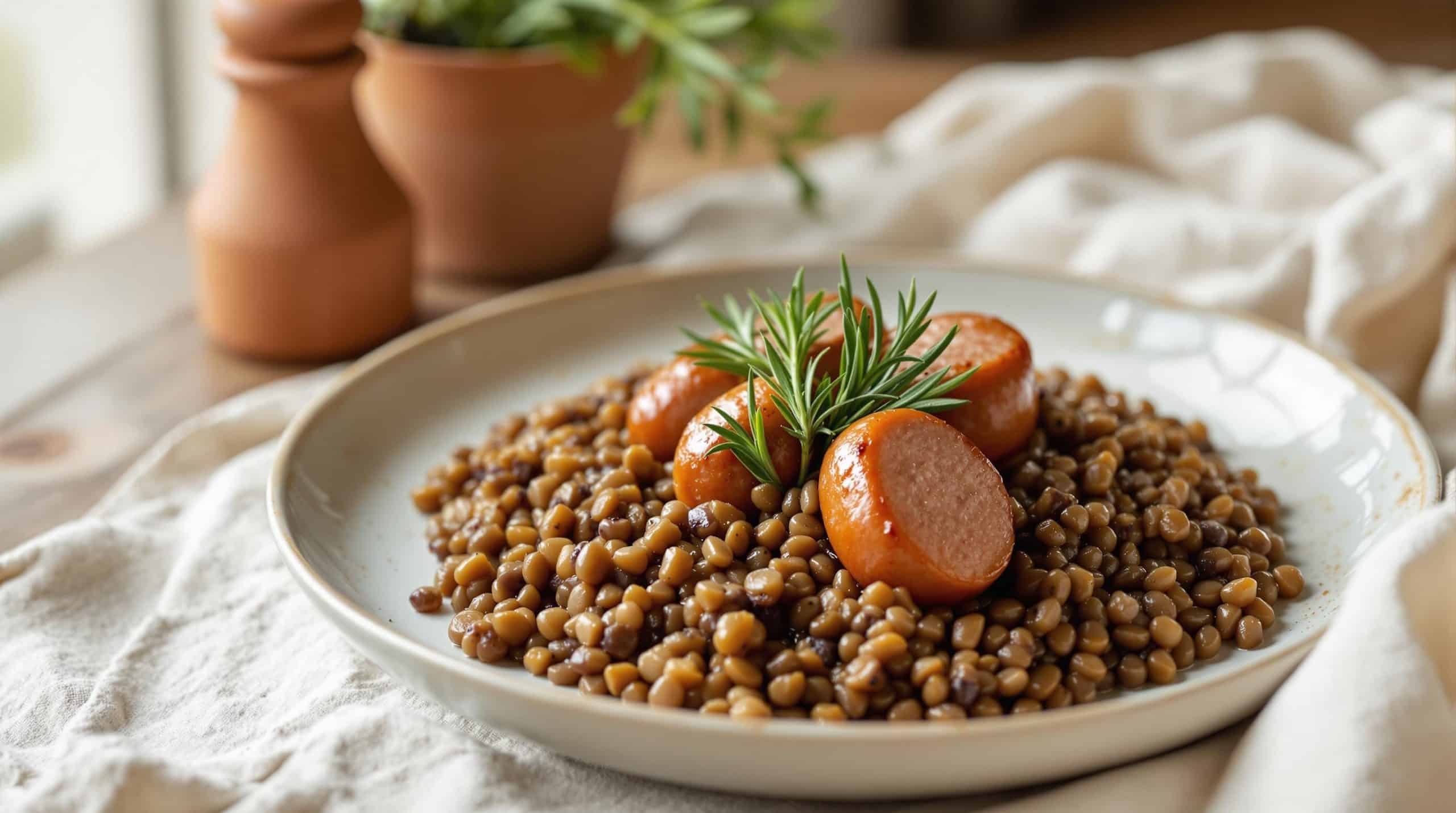Saucisse lentille : plat r&eacute;confortant et astuces de cuisson