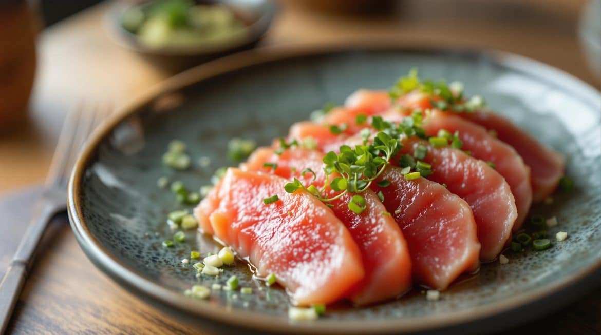 Tataki de thon : technique japonaise et présentation raffinée