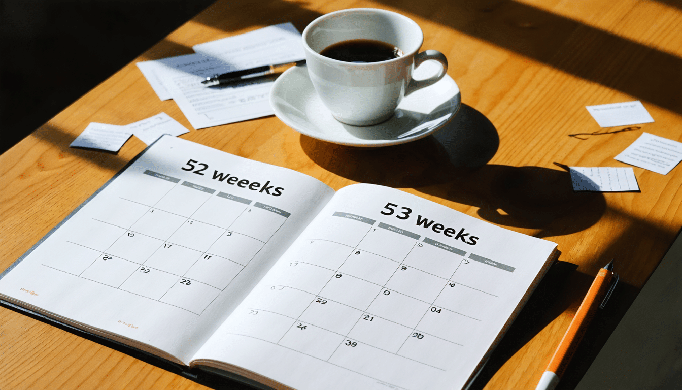 Combien de semaines dans une ann&eacute;e : 52 ou 53 selon le calendrier