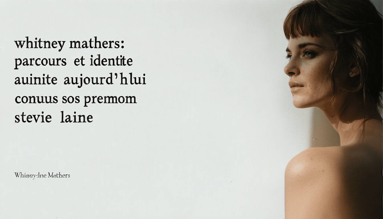 Whitney Mathers : parcours discret et identit&eacute; aujourd&rsquo;hui connue sous le pr&eacute;nom Stevie Laine