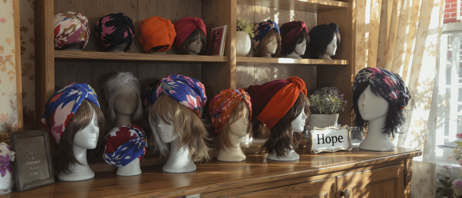 Les perruques frange et accessoires (bonnet chimio, turban, etc.) : une alternative aux perruques traditionnelles pour les personnes atteintes de cancer