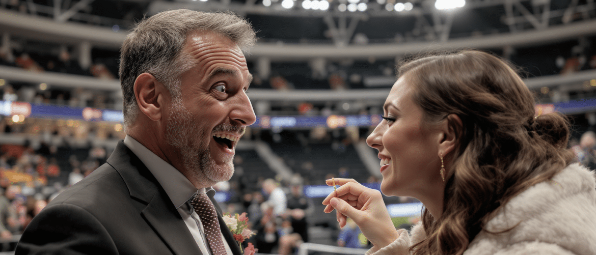 Pierre Niney dit &laquo; Oui ! &raquo; : demande en mariage &eacute;mouvante de Loris Giuliano &agrave; l&rsquo;Accor Arena