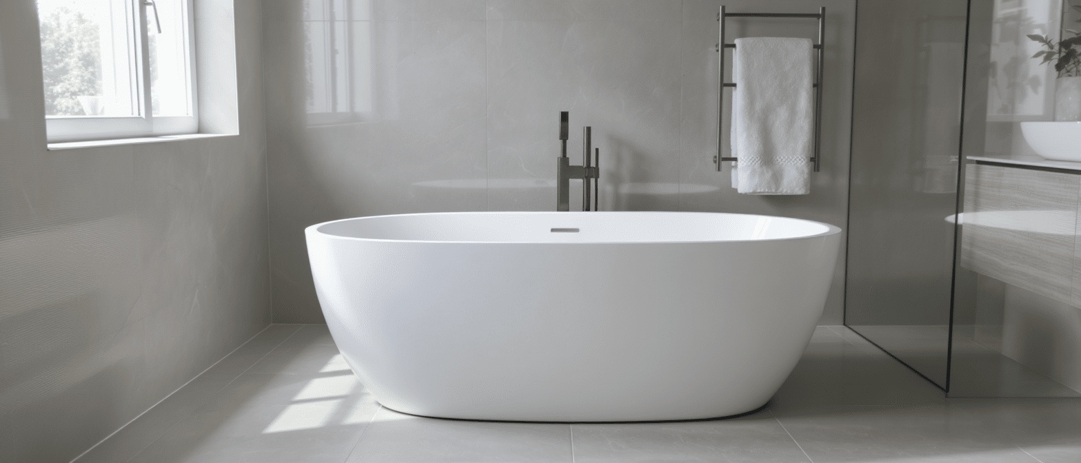 Baignoire ilot : optez pour un style &eacute;l&eacute;gant et moderne dans votre salle de bain