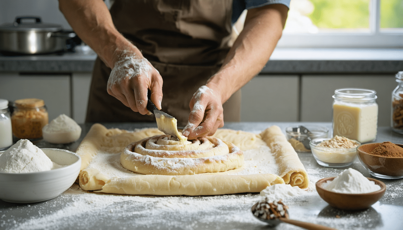 Cinnamon roll : technique de r&eacute;alisation de cette brioche &agrave; la cannelle
