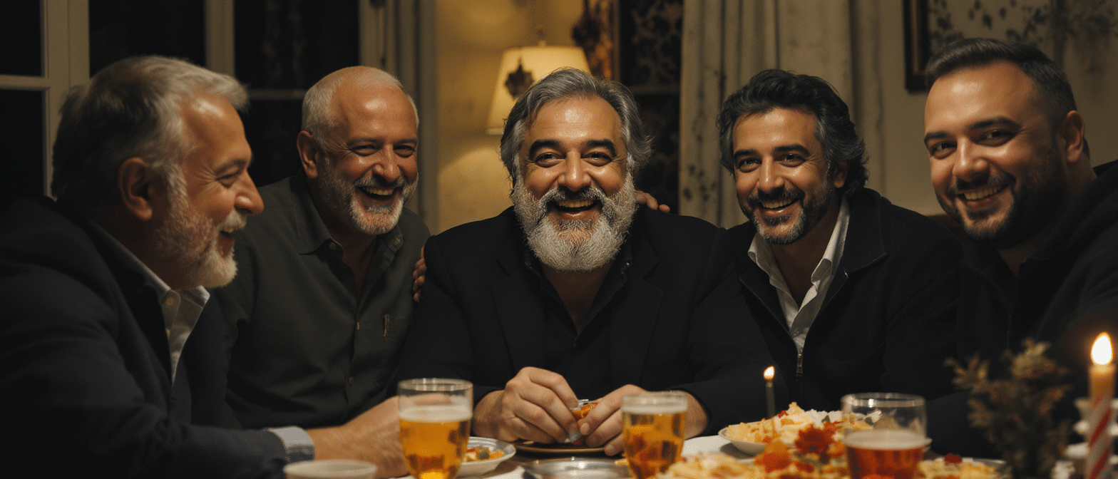 jamel debbouze fête ses 51 ans dans une ambiance mémorable entouré de ses proches, dont alain chabat, philippe lacheau, samuel bambi et sa compagne. retour en images sur cet événement exceptionnel.