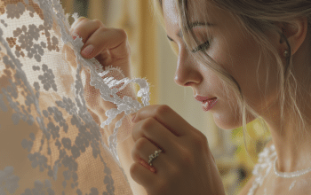 Thylane Blondeau r&eacute;v&egrave;le les secrets de fabrication de sa robe de mari&eacute;e Miu Miu : un chef-d&rsquo;&oelig;uvre en dentelle n&eacute;cessitant 240 heures de travail