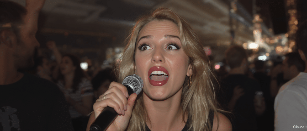 Chlo&eacute; Jouannet se l&acirc;che en plein concert de C&eacute;line Dion : &laquo; Je suis une bouffonne &raquo;, un moment cocasse digne d&rsquo;Alexandra Lamy
