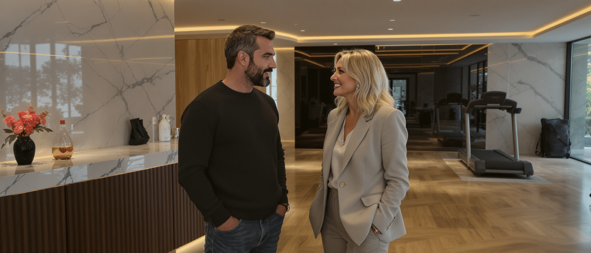 Kad Merad et Mich&egrave;le Laroque, ambassadeurs d&rsquo;un club de sport priv&eacute; parisien &agrave; 12 000 &euro; par an